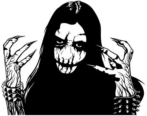 Corpse Paint Makeup Stock Illustration