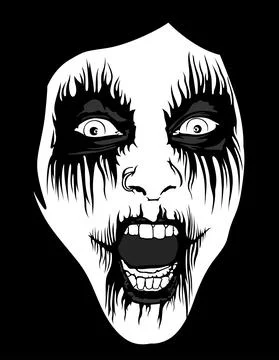 Corpse Paint Makeup Stock Illustration