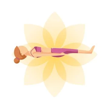 Corpse Pose Stock Illustration