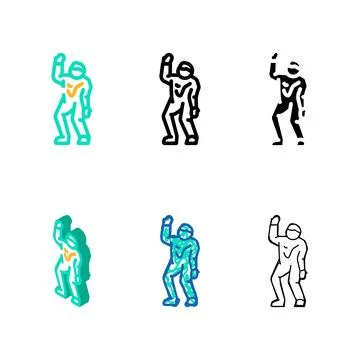 Corpse zombie color icon vector forms Stock-Illustration
