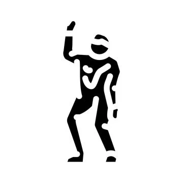 Corpse zombie glyph icon vector illustration Stock Illustration