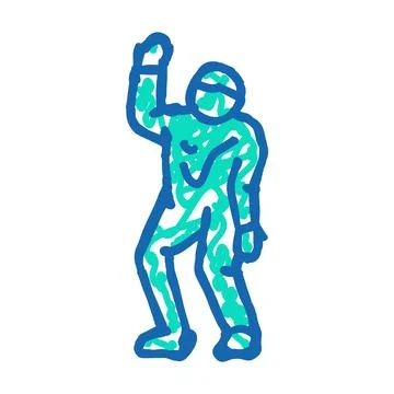 Corpse zombie icon doodle illustration Stock Illustration