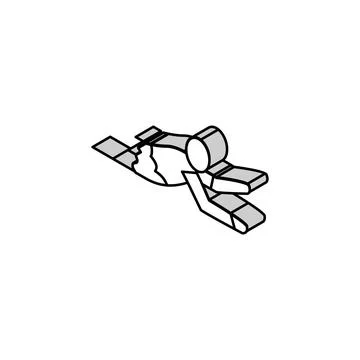 Corpse zombie isometric icon vector illustration Stock Illustration