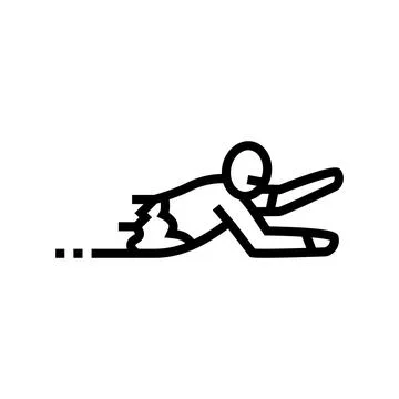 Corpse zombie line icon vector illustration 스톡 일러스트