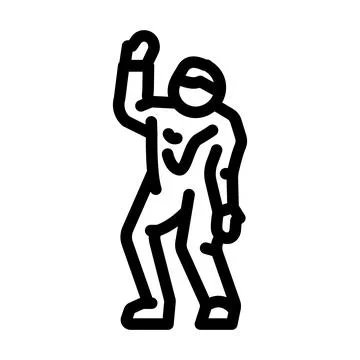 Corpse zombie line icon vector illustration Stock Illustration
