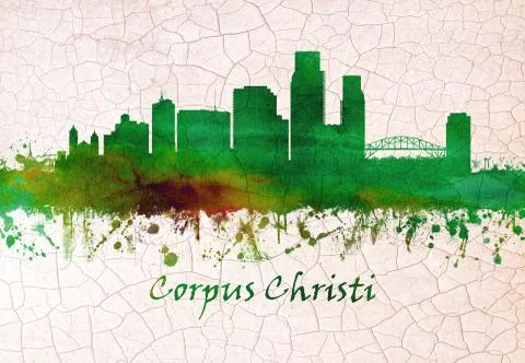 Corpus Christi skyline Stock Illustration