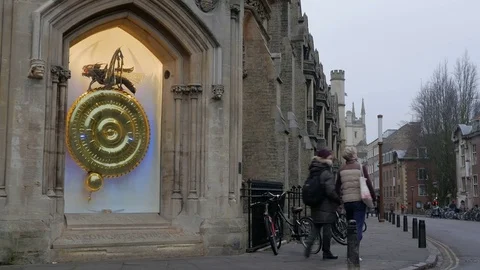 The Corpus Clock, Cambridge, England Stock Footage 71839506