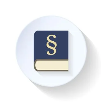 Corpus juris flat icon Stock Illustration
