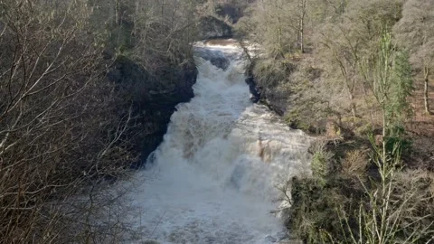 Corra Linn, Falls of Clyde Stock-Footage 171776034