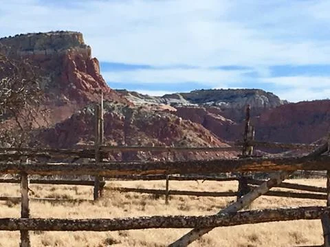 Corral at Ghost Ranch 写真素材