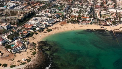 Corralejo Beach Aerial View. Stock Footage 100521796