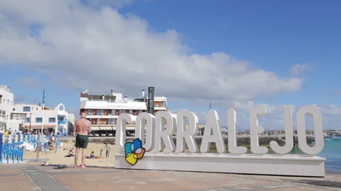 Corralejo town sign Stock Footage 301654632