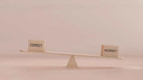 CORRECT AND INCORRECT BALANCING ON SEESAW Stock Footage 294675775
