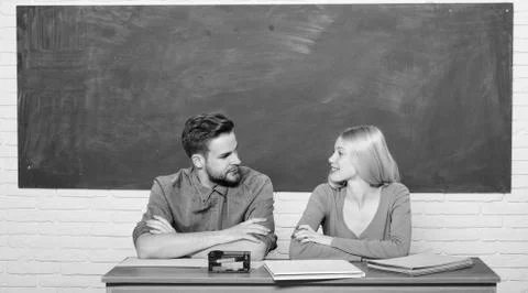 Correct answer on their mind. Studying in college or university. Apply for free Foto stock