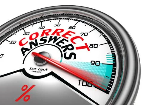 Correct answers conceptual meter Stock Illustration
