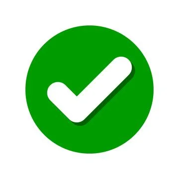 Correct check mark and cross, checklist icon sign, checkmark in circle symb.. Stock Illustration