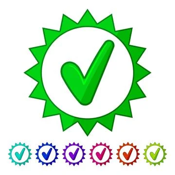 Correct check mark cartoon vector graphic イラスト素材