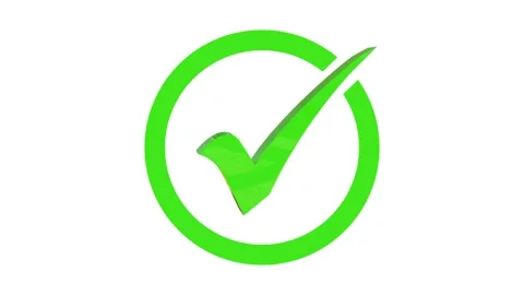 Correct check mark symbol Animation. 库存影片 336627862