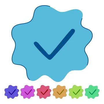 Correct check mark vector cartoon graphic イラスト素材