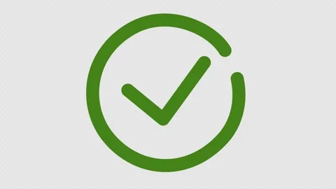 Correct Check Marks Animation in Transpa... | Stock Video | Pond5