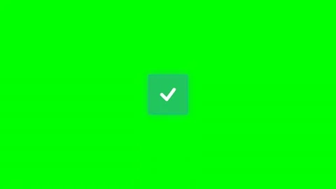 Correct checkmark and wrong red cross icons on green screen 库存影片 343493803