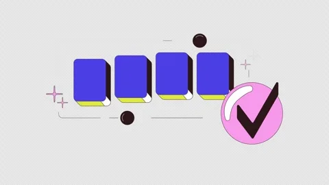 Correct code confirmation onboarding ui animation 스톡 동영상 329610382