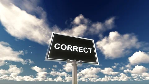 Correct Concept Stock Footage 95669433