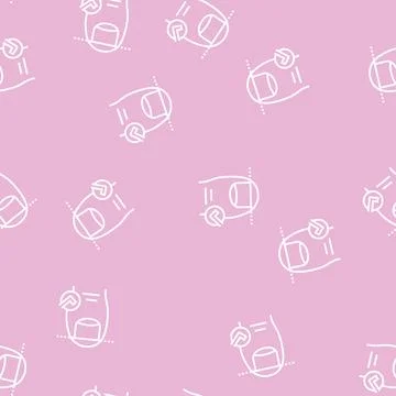 Correct cut nail line seamless pattern 스톡 일러스트