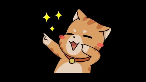 Correct Gesture Cat Animation - Transparent Background Stock Footage 282773959