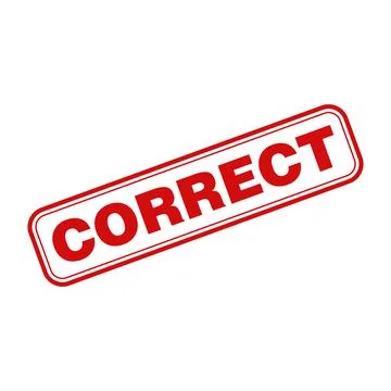 Correct Letter Rubber Stamp Template Design Stock Illustration