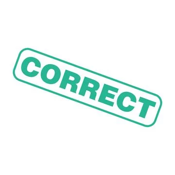 Correct Letter Rubber Stamp Template Design Stock Illustration