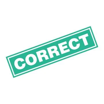 Correct Letter Rubber Stamp Template Design Stock Illustration