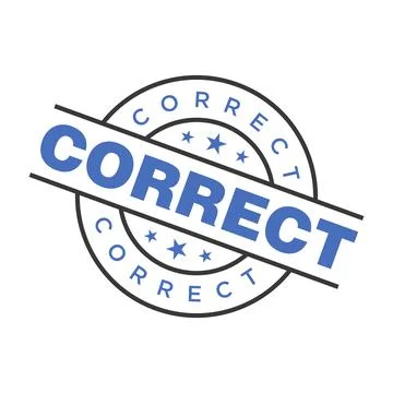 Correct Letter Rubber Stamp Template Design Stock Illustration