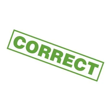 Correct Letter Rubber Stamp Template Design Stock Illustration