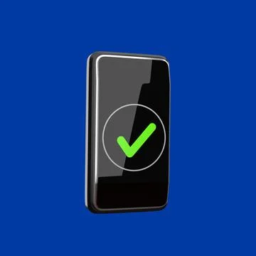 Correct or approved 3d icon illustration, isolated Stock Illustration