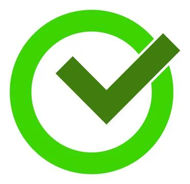 Correct - Raster Icon Illustration Stock Illustration