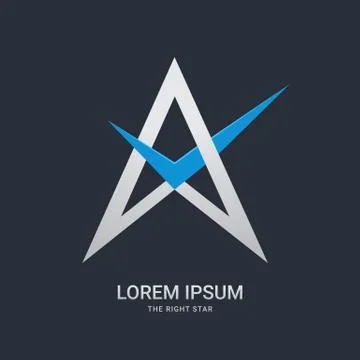 Correct Sign on Silver Star. Vector Illustration Stock Illustration