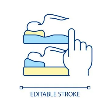 Correct sleeping posture RGB color icon Stock Illustration