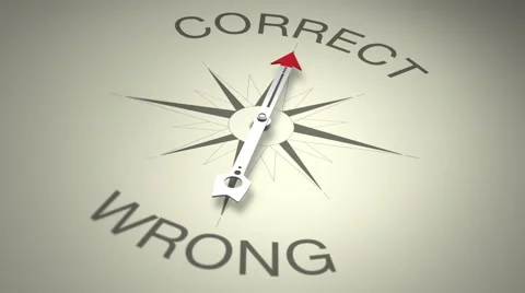 Correct Versus Wrong Stock Footage 66195544