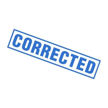 Corrected Letter Rubber Stamp Template Design Stock Illustration