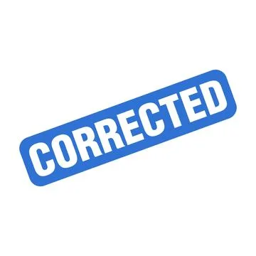 Corrected Letter Rubber Stamp Template Design Stock Illustration
