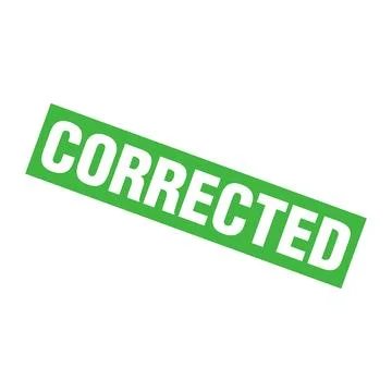 Corrected Letter Rubber Stamp Template Design Stock Illustration