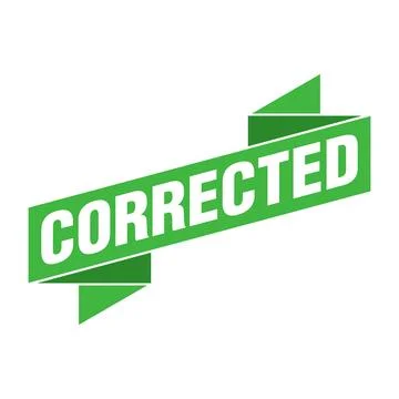 Corrected Letter Rubber Stamp Template Design Stock Illustration