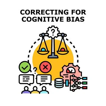 Correcting cognitive bias and improving decision making process Stock Illustration