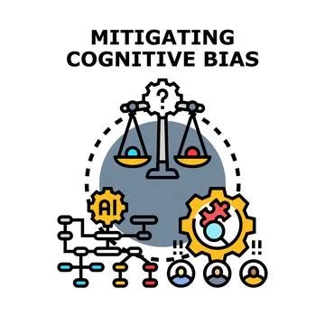 Correcting cognitive bias using artificial intelligence Stock Illustration