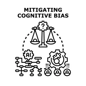 Correcting cognitive bias using artificial intelligence Stock Illustration