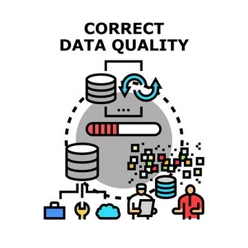Correcting data quality and information integrity process Stock-Illustration