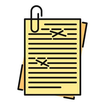 Correcting document, paper editing process with cross marks イラスト素材