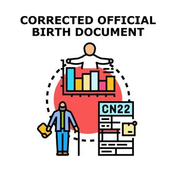 Correcting official document for life data record イラスト素材
