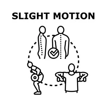 Correcting posture with slight controlled motion exercises Stock Illustration
